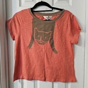 NWT Pepaloves Coral Cat Shirt